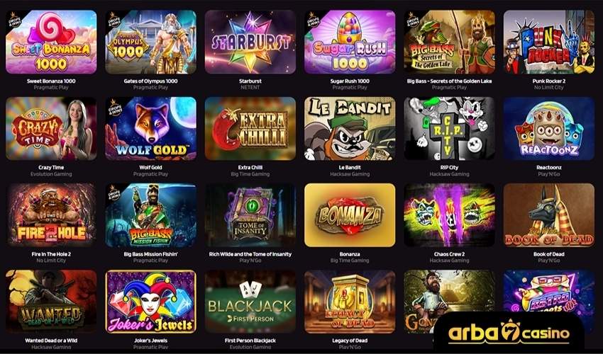 Types of online gambling games