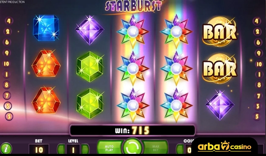لعبة ستاربورست Starburst من ألعاب السلوتس الشهيرة