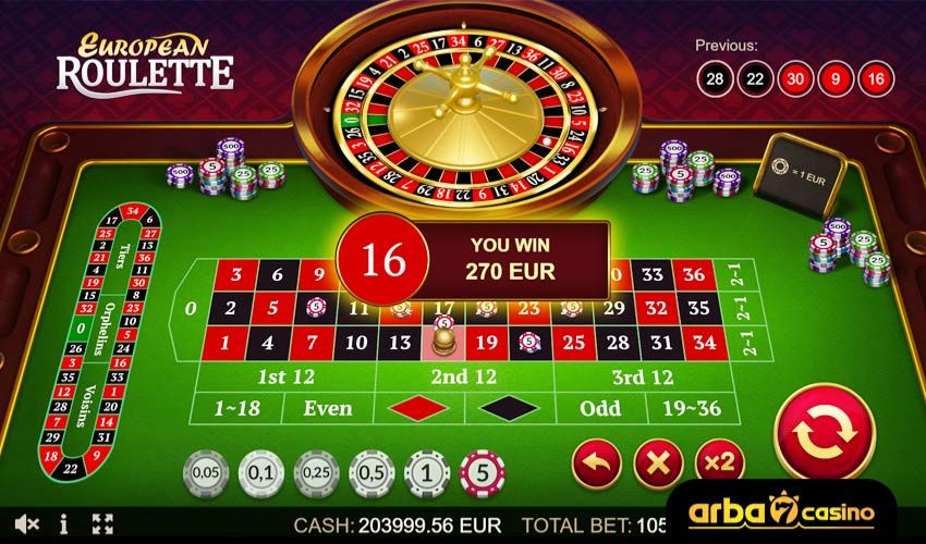 European Roulette casino games