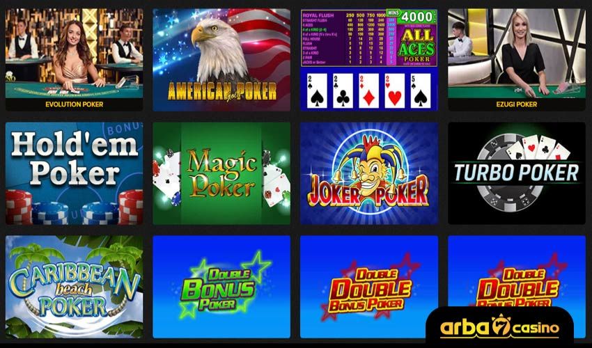 Poker games at online casinos for Arabs